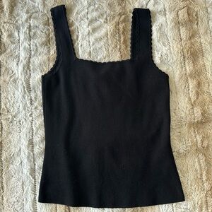 Sézane Top Luna Black Large NWT knitted tank top